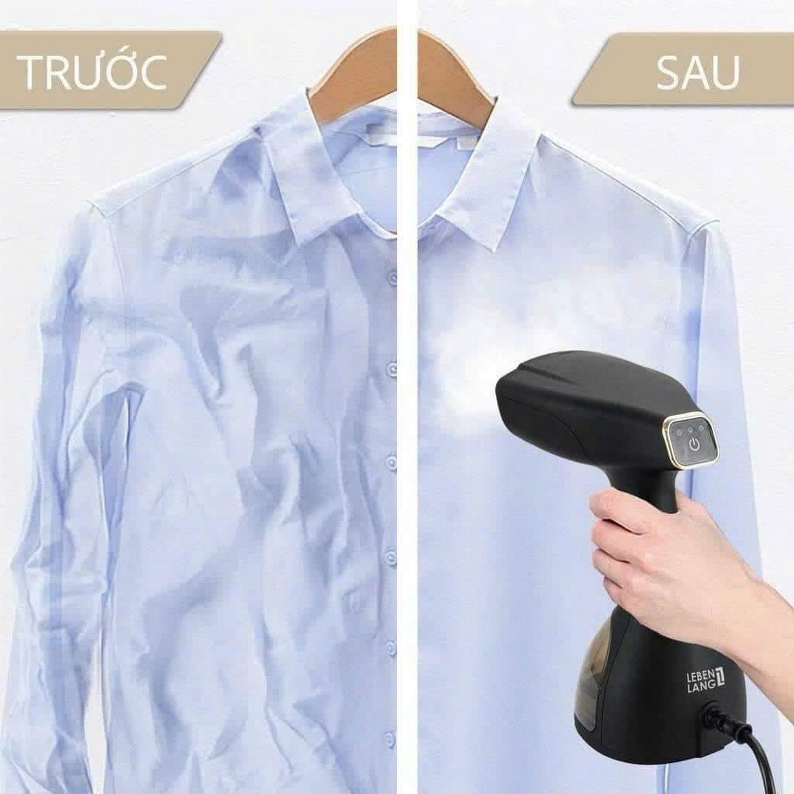 Bàn là hơi nước LEBENLANG 5 mầu (vàng, tím, xanh dương, xanh lá, hồng, đen 528)