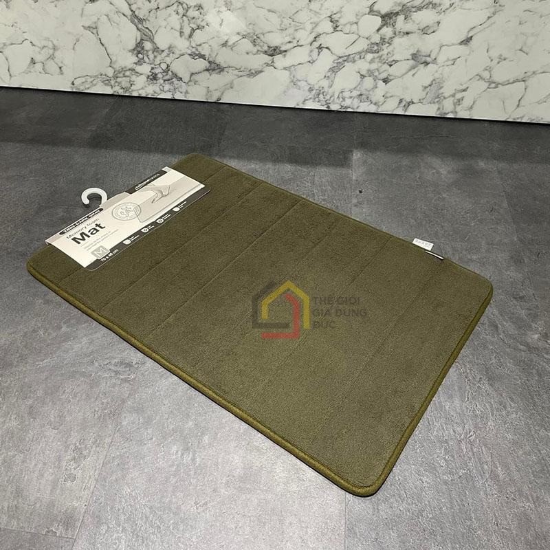 ZB83 Thảm chùi chân chất liệu: Polyester, kích thước 70*46cm (màu ghi tối, ghi sáng, nâu, xanh lam, tím)
