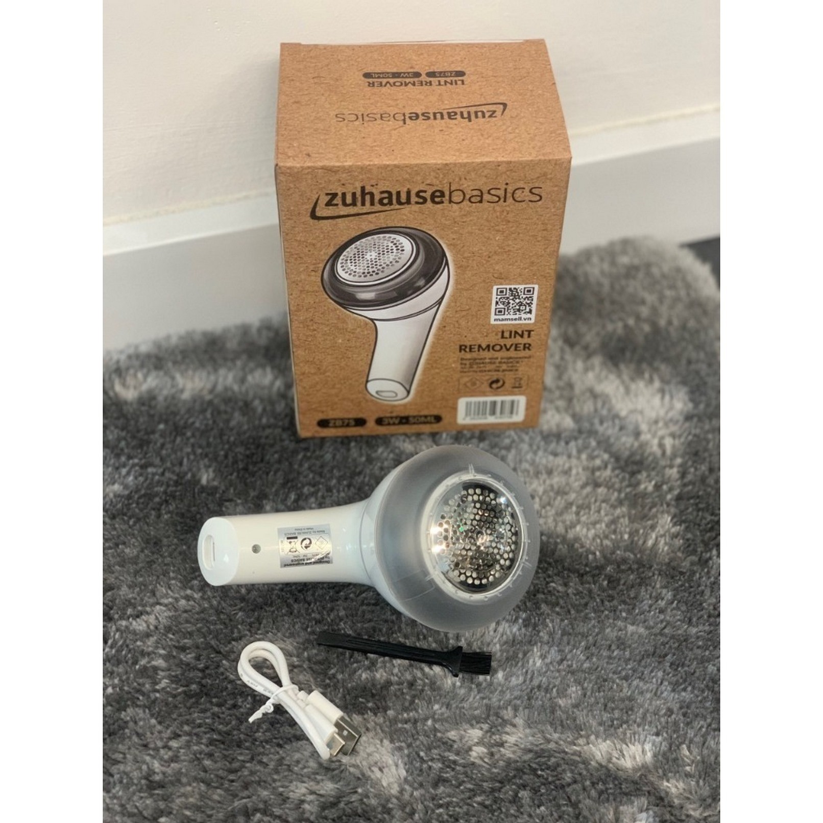 ZB75 - Máy cắt lông xù cầm tay, dùng cắt lông xù trên quần áo, sử dụng trong gia đình, công suất: 3W,dung tích 50ml, Hiệu Zuhause Basics. Mới 100%