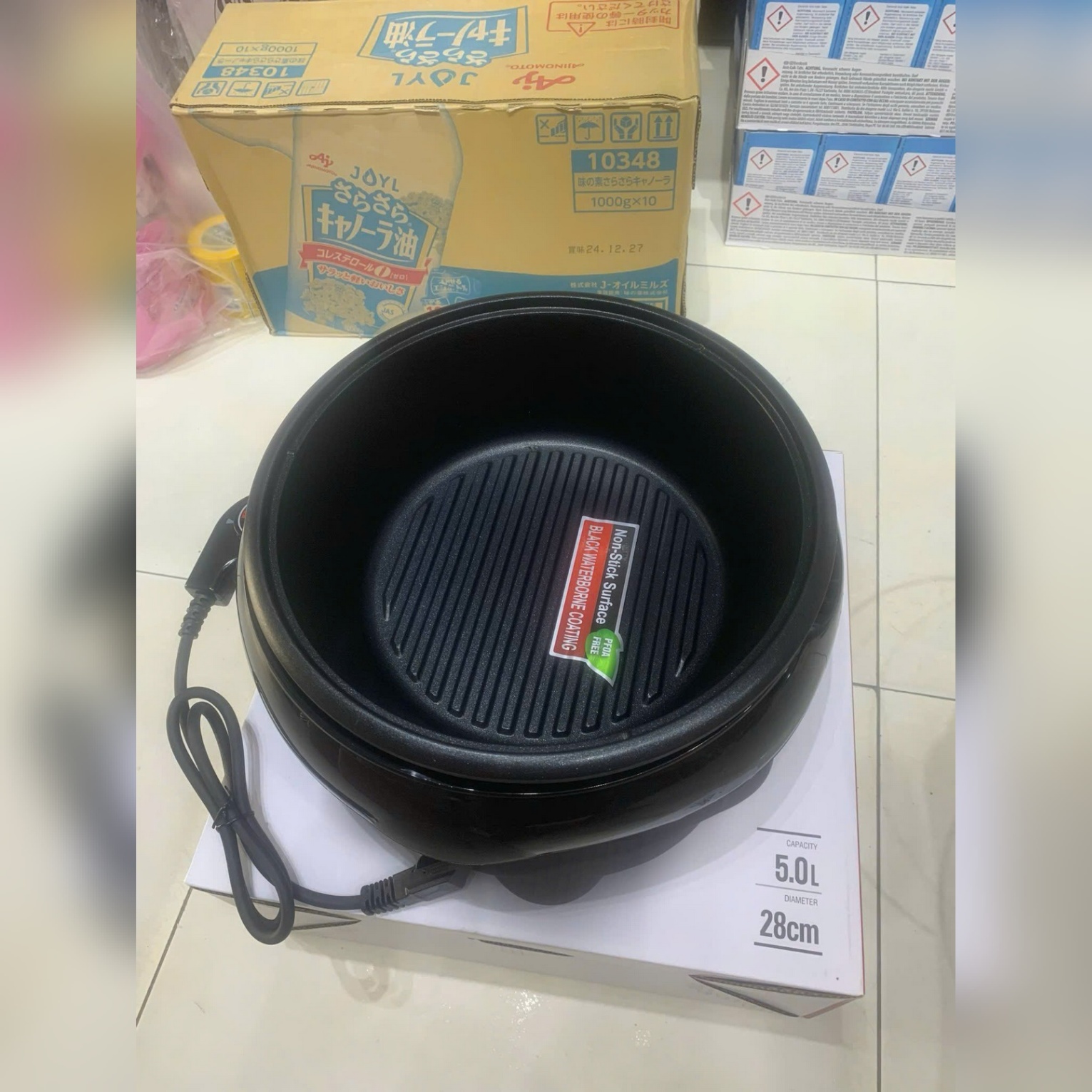 EJP331BLK - Nồi điện đa năng L&L DSA-8280A, 28cm, 5L, AC220-240V, 50/60HZ, 1350-1650W - Màu đen