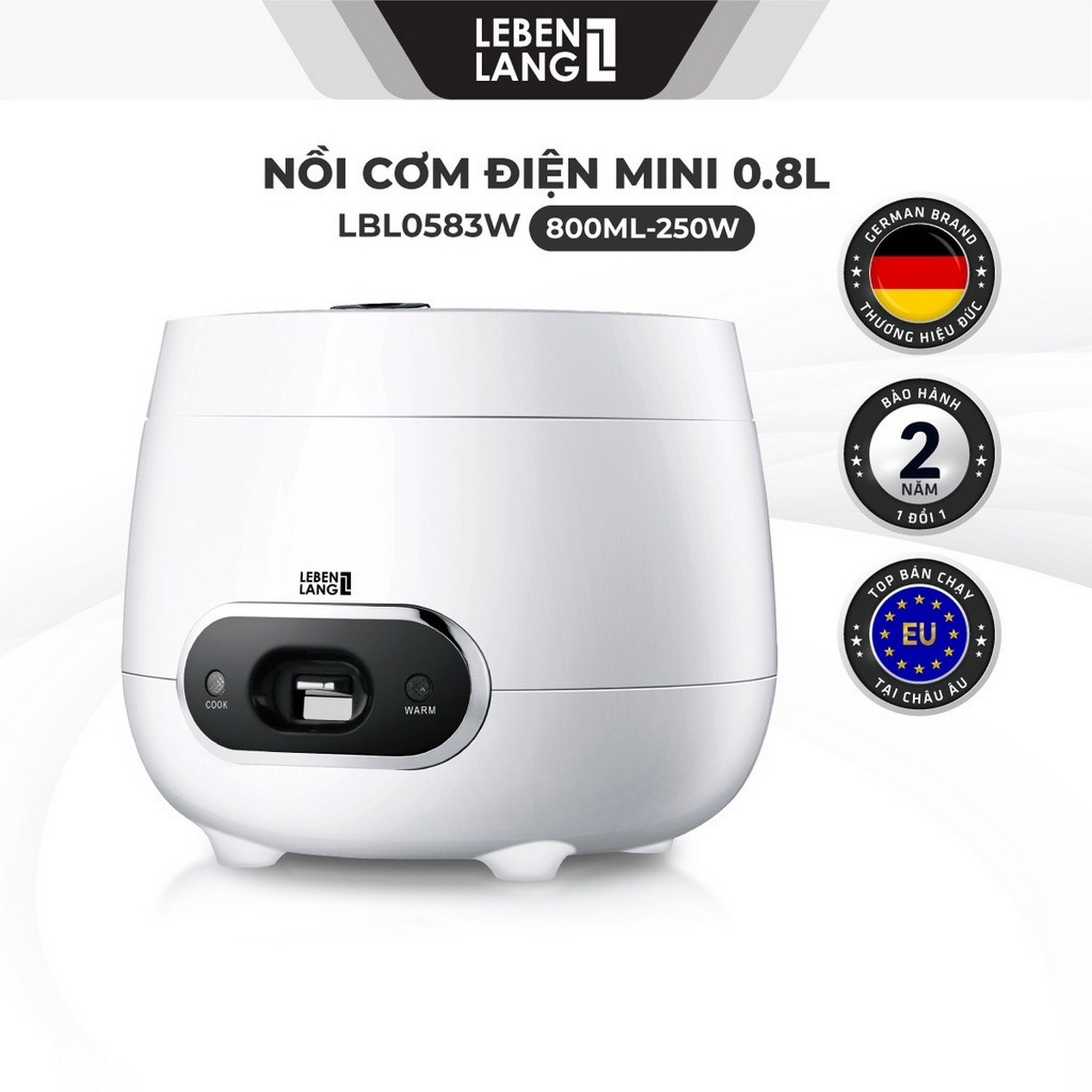 LBL0583W - Nồi cơm điện hiệu LABENLANG dung tích 800ml (màu Trắng)