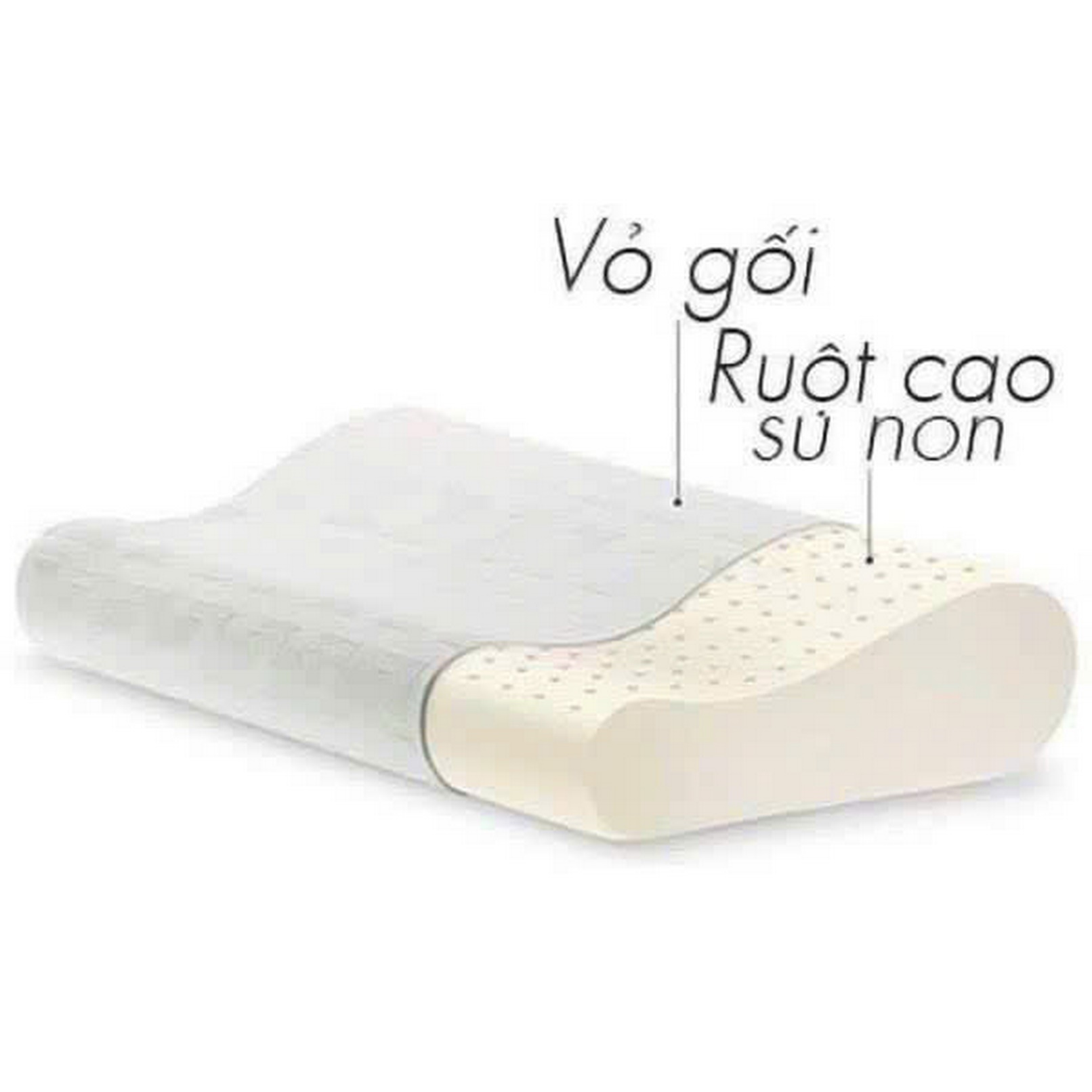 HLW111 - Gối Memory foam 50D hình cong, kích thước 500*300*100mm, trọng lượng 550g