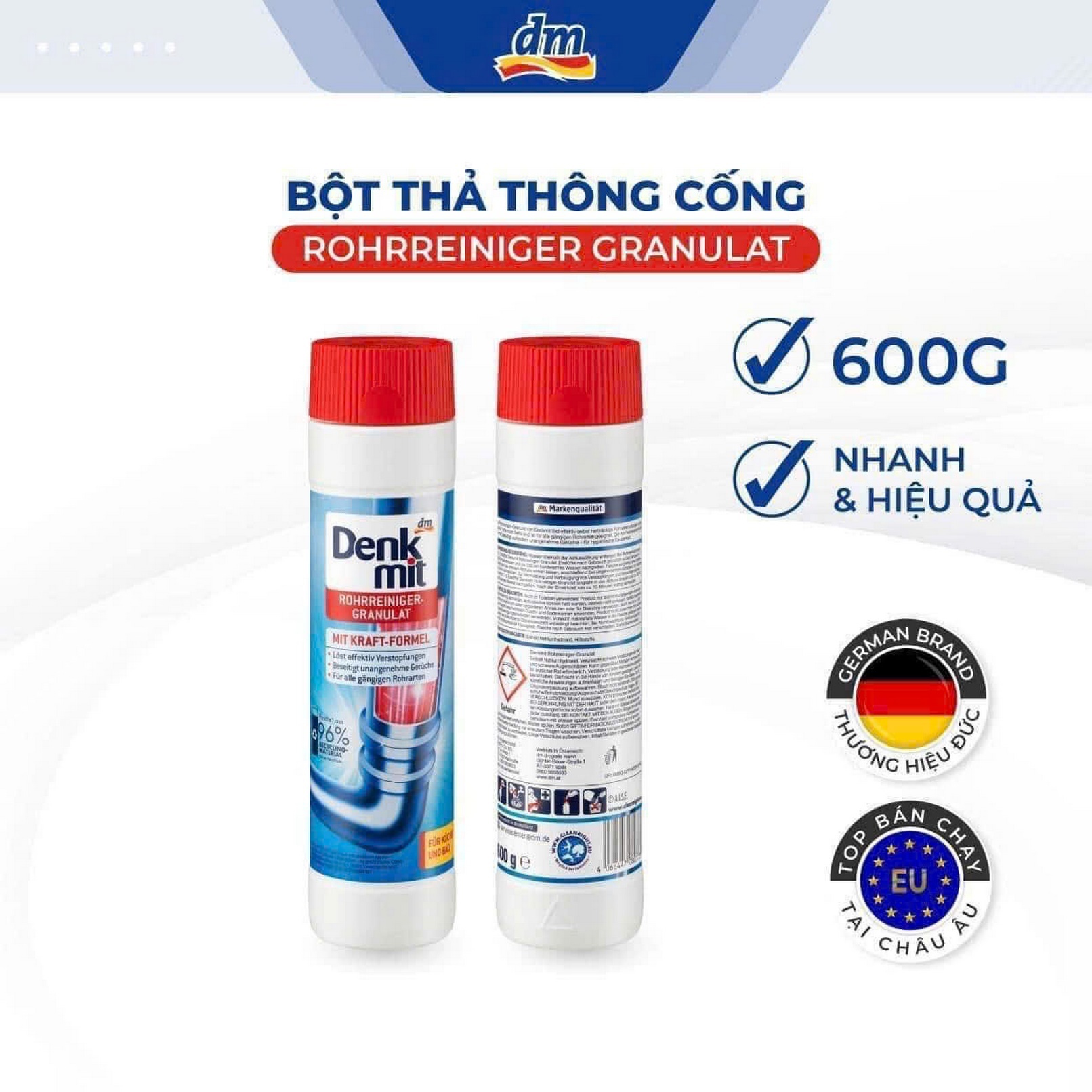 Thông cống Denkmit 600g