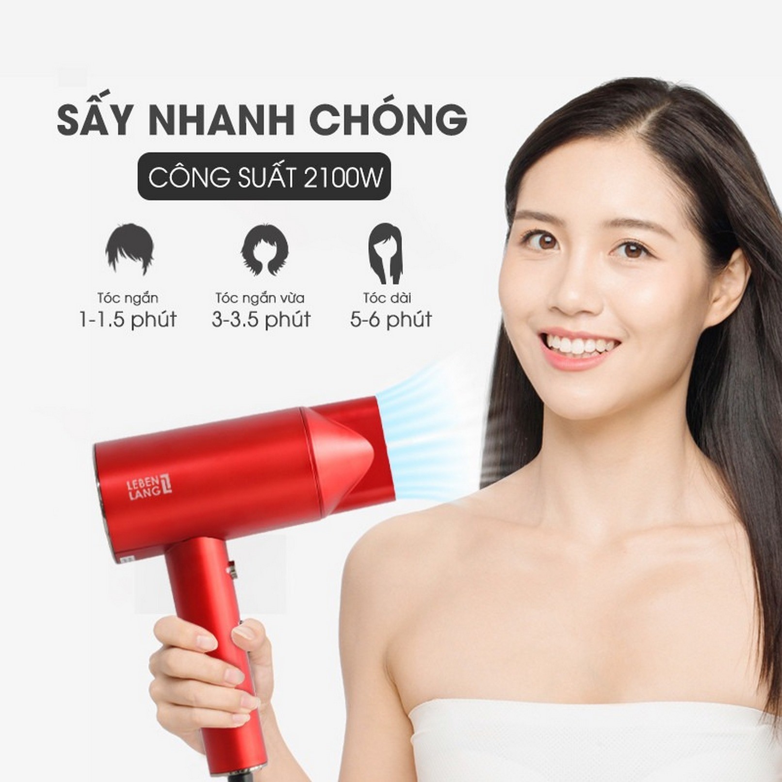 LBL3088ORANGE - Máy sấy tóc Lebenlang (220-240v) (màu cam)