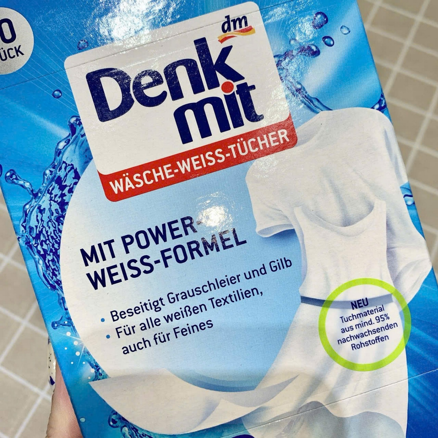 Tẩy trắng quần áo Denkmit Mit power-weiss-formel new 19.9