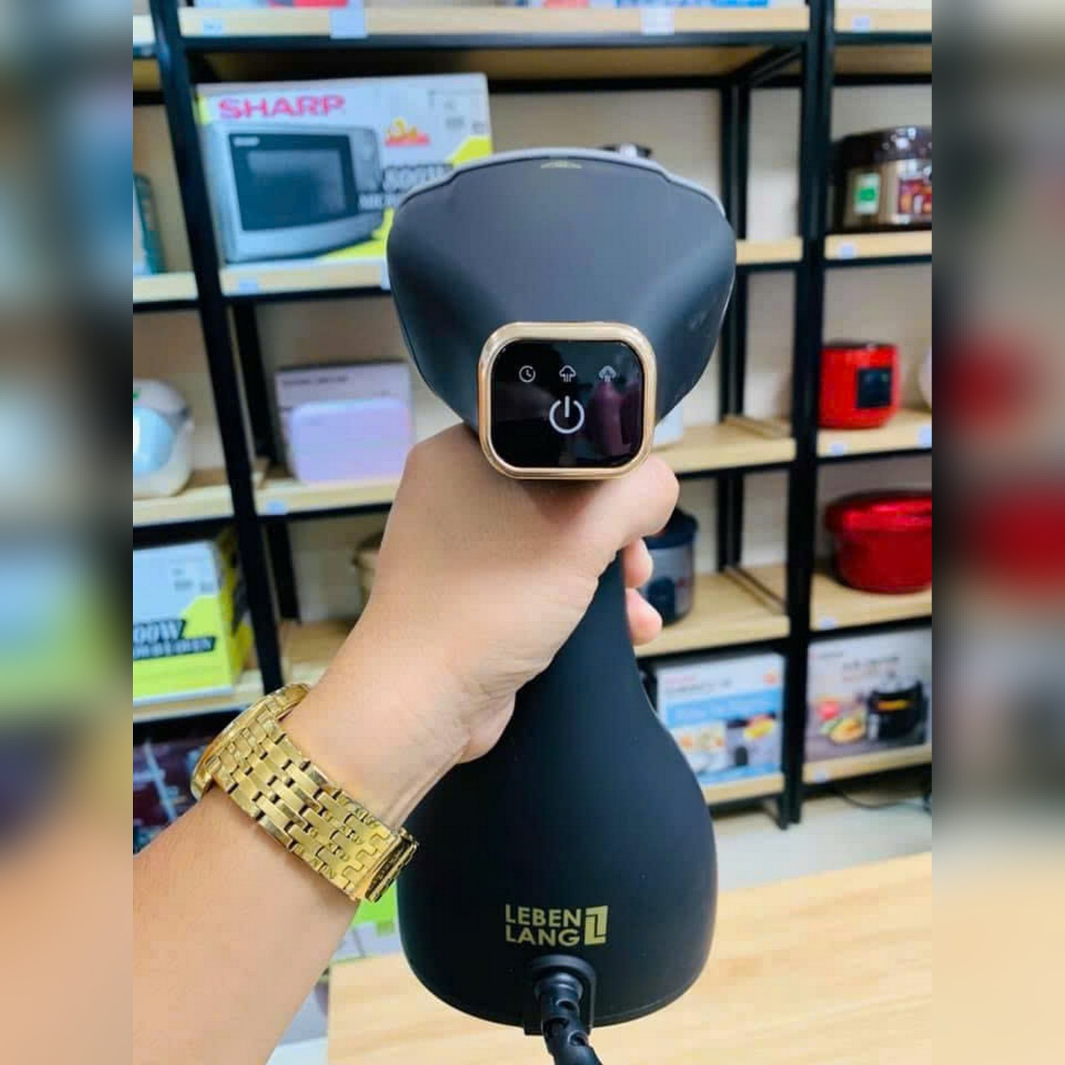 Bàn là hơi nước LEBENLANG 5 mầu (vàng, tím, xanh dương, xanh lá, hồng, đen 528)