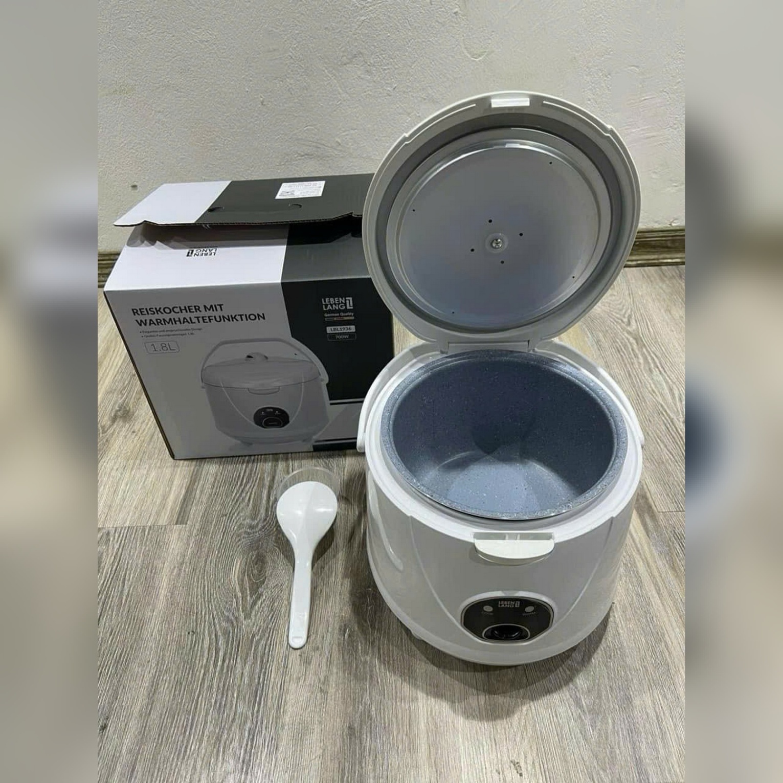 LBL1936RED-Nồi cơm điện Lebenlang 1.8L 700W màu đỏ