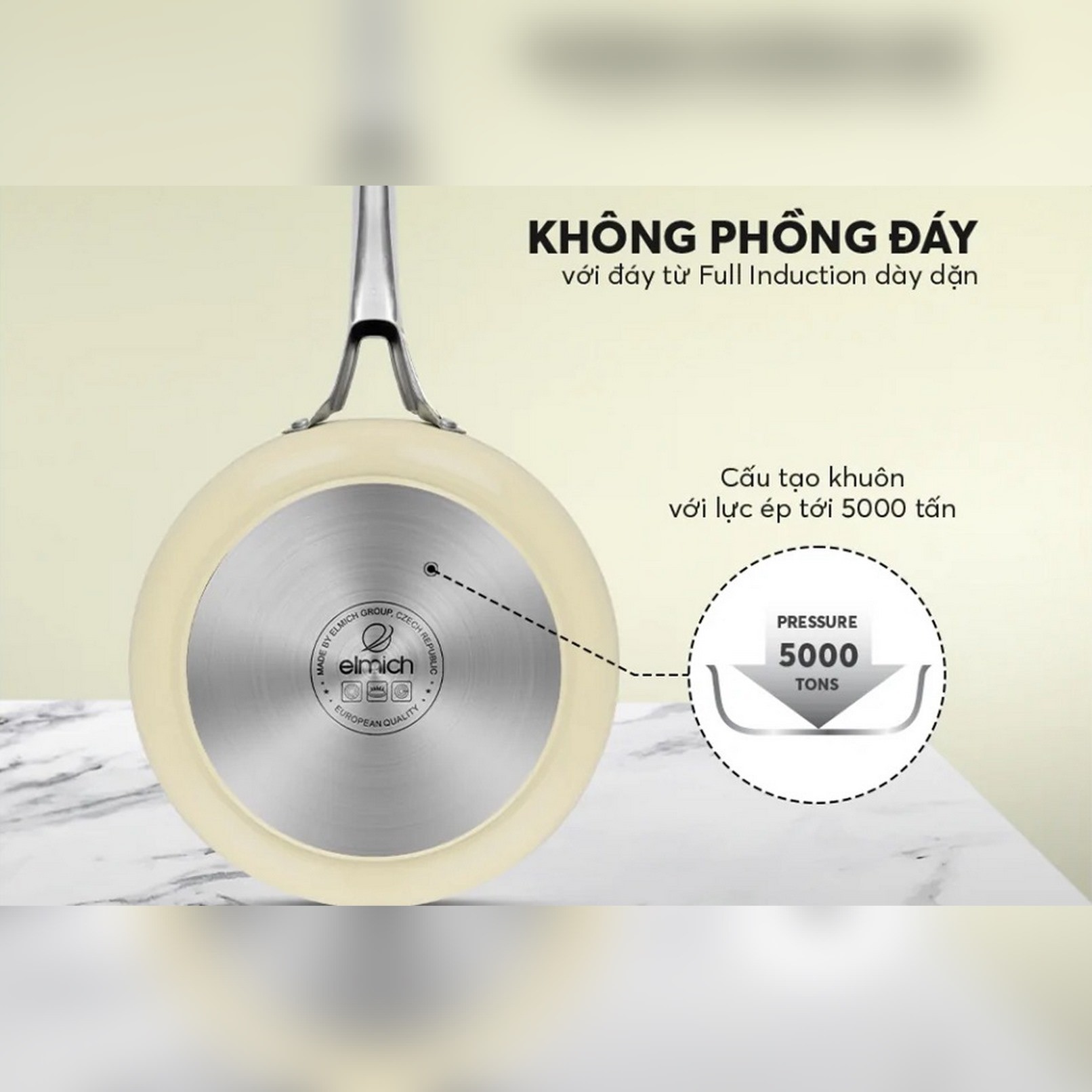 Chảo chống dính Full induction Elmich size 28cm