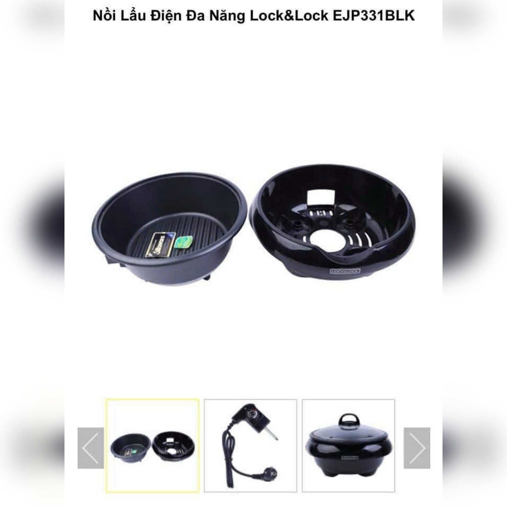 EJP331BLK - Nồi điện đa năng L&L DSA-8280A, 28cm, 5L, AC220-240V, 50/60HZ, 1350-1650W - Màu đen