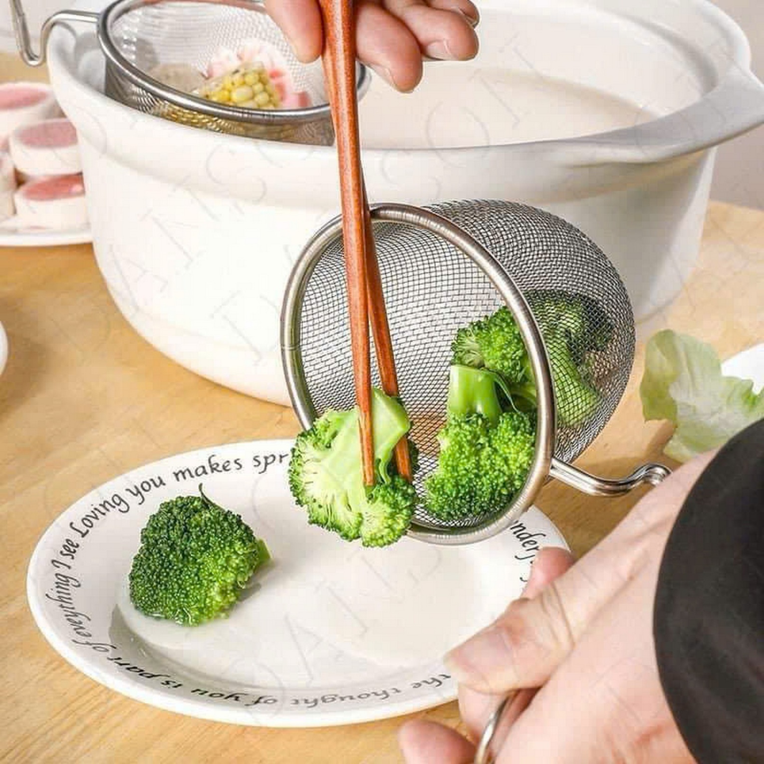 Muôi trụng mỳ, ăn lẩu dáng sâu Echo 10cm