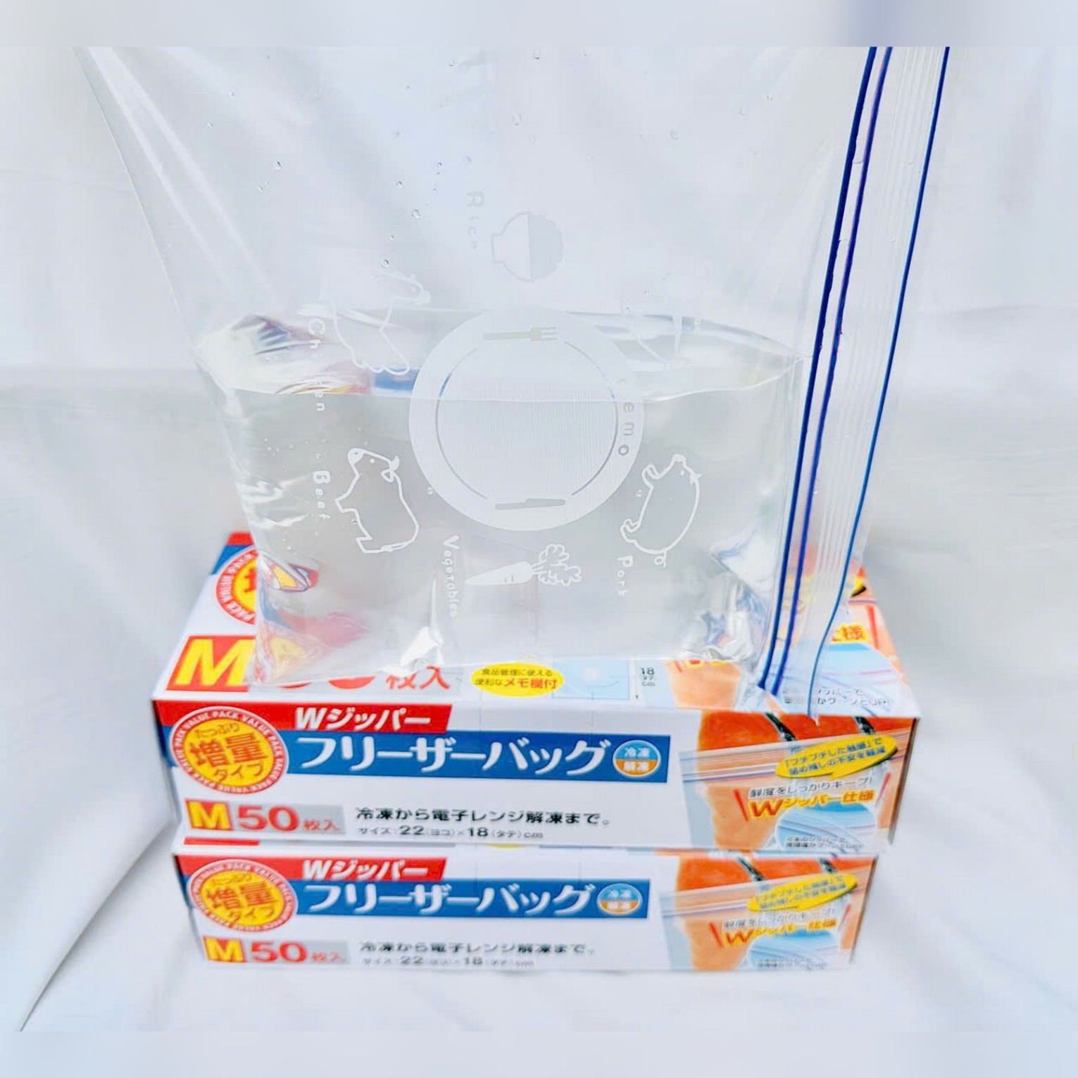 Set 50 túi zip đựng thực phẩm ngăn đông size M