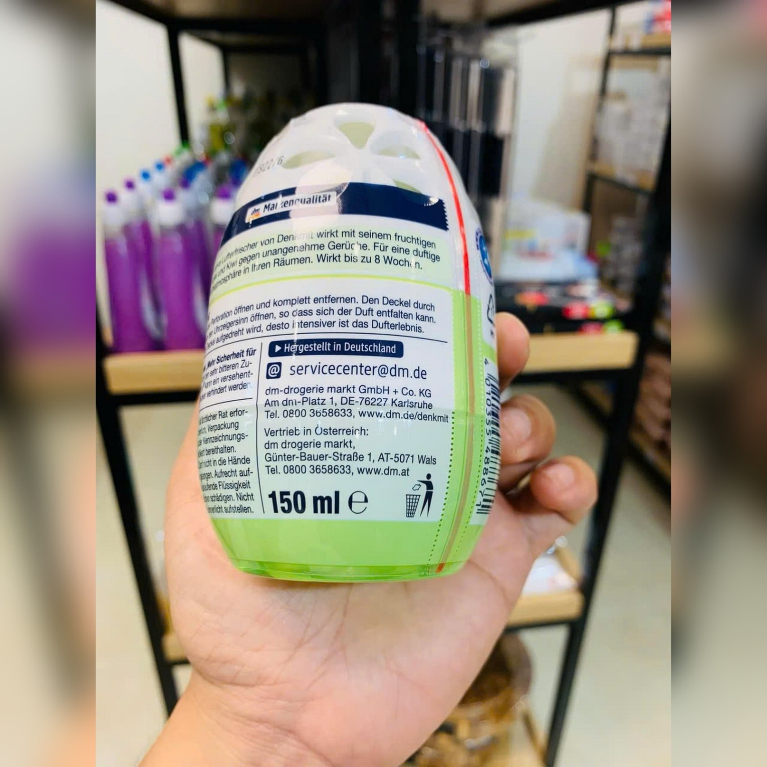Sáp thơm phòng denkmit hương táo và kiwi 150ml