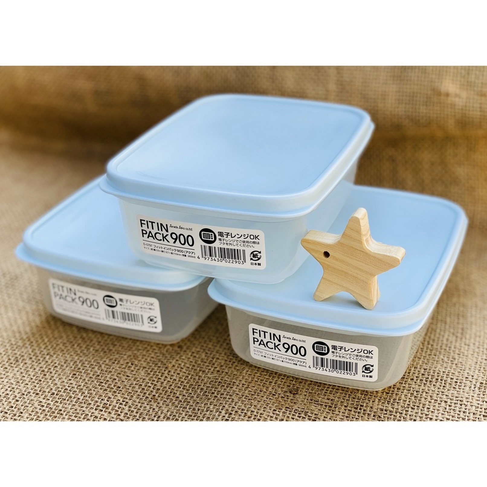 Hộp nhựa nắp dẻo 900ml xanh mint