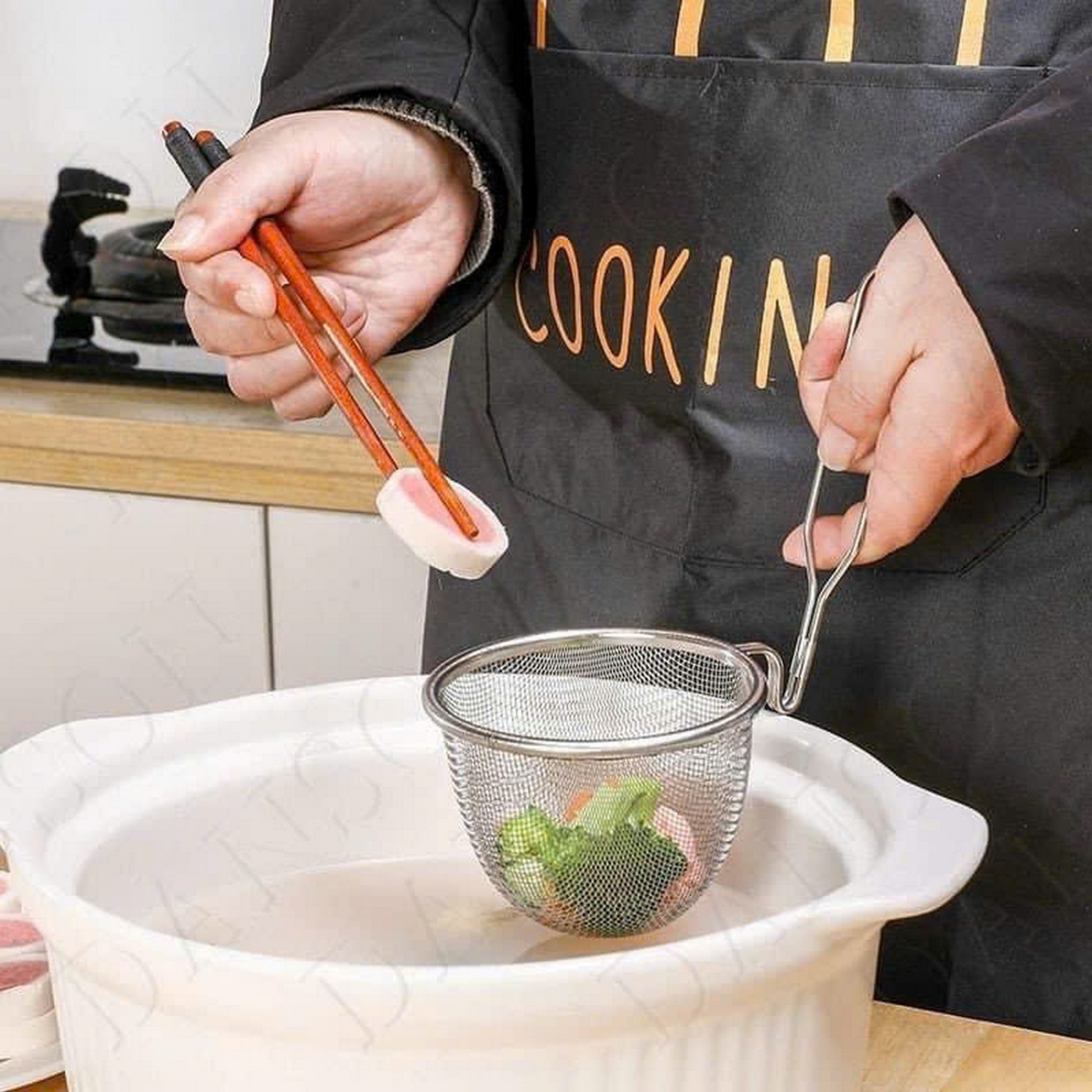 Muôi trụng mỳ, ăn lẩu dáng sâu Echo 10cm