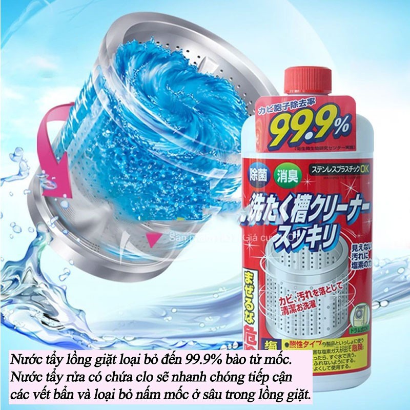 Nước tẩy lồng máy giặt ROCKET CLEANER 550gr Nhật Bản