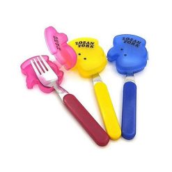 Dĩa inox cho bé kèm hộp đựng hình thú