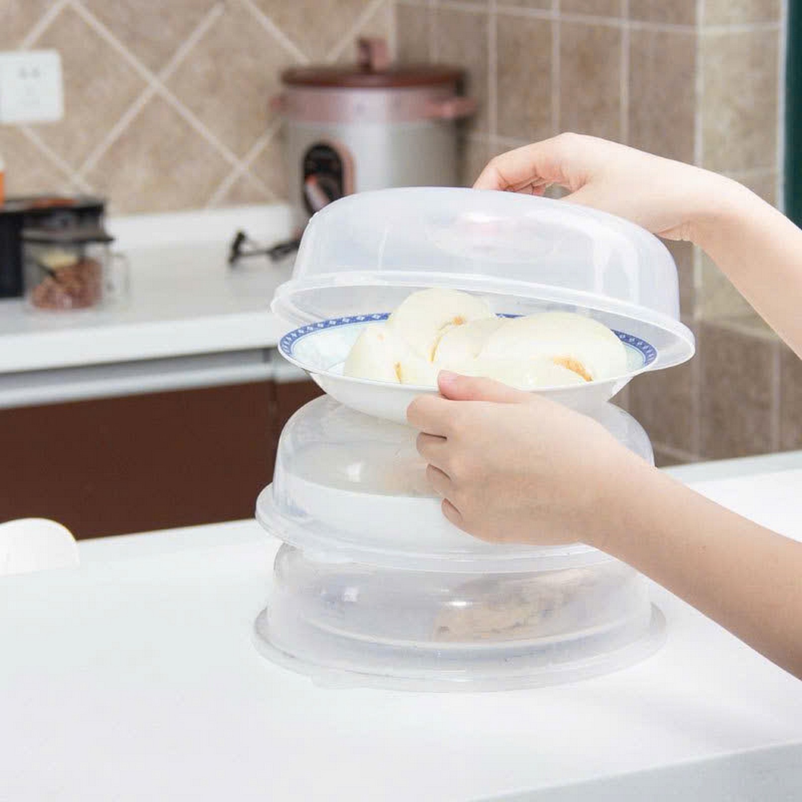 Nắp đậy đồ ăn trong lò vi sóng (dáng cao)