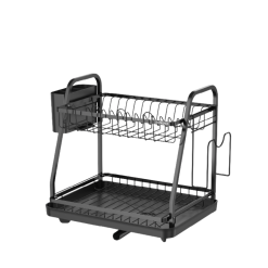 Giá Úp Bát 2 Tầng Có Khay Hứng Thoát Nước Kaiyo - 38x29cm