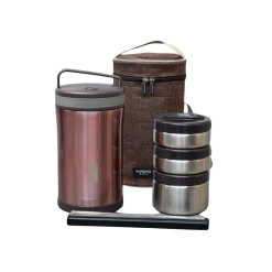 Hộp Cơm Giữ Nhiệt Kaiyo 1700ml - Màu Hồng Ruby