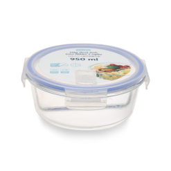 Hộp thuỷ tinh tròn Nikko 950 ml ( 2 ngăn )