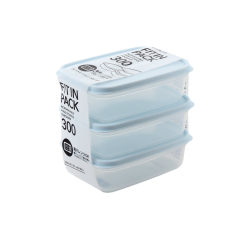 set 3 hộp nhựa nắp dẻo 150ml xanh mint