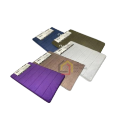 ZB83 Thảm chùi chân chất liệu: Polyester, kích thước 70*46cm (màu ghi tối, ghi sáng, nâu, xanh lam, tím)