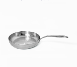 Chảo đúc inox 3 lớp đáy liền Tri-ply Kaiyo, đáy cạn size 24cm