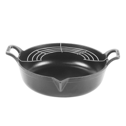 Chảo gang Oceno Matte Black có vòi rót 20cm