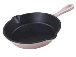 Chảo gang Oceno có vòi rót màu hồng 16cm