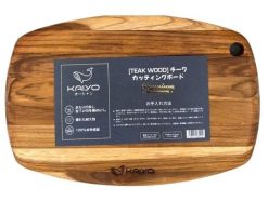 Thớt thái gỗ teak vân ngang hình oval size S